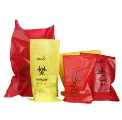 Biohazard Disposable Bags, PP, 25 x 35 inch ( Red, Yellow & Natural),No. per Case- 200