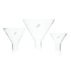 Funnels, Powder, Short Stem,Made from Heat Resistant, Low Expansion Borosilicate Glass, RIVIERA
