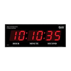 Quartz Digital Wall Clock for Home and Office(Red)(Plastic, 1.5Wx14.2Lx5.5H inches)