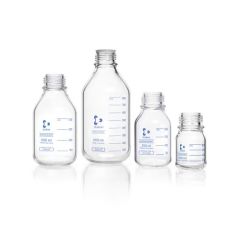 Bottles, Laboratory, Square, with DIN thread, Graduated,without Cap, Autoclavable upto 1400C, DURAN/100ml