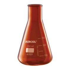 FLASKS CONICAL AMBER NARROW MOUTH GR 100 ML