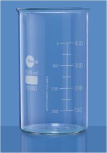 BEAKERS TALL FORM W/O SPOUT DB GR 600 ML