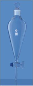 FUNNEL SEPARATING PEAR GLASS STCK 250 ML