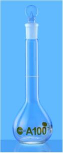 Flasks, Volumetric, Wide neck, with I/c stopper, Amber, Class A 25 ml