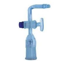Glass Adaptor Bend Socket With Stopcock 14/23