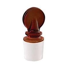 GLASS STOPPER PENNY HEAD 14 / 23 AMBER