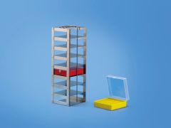 Stainless Steel 11 Places Vertical Freezer Rack for 100 Places Cryo Cube Box